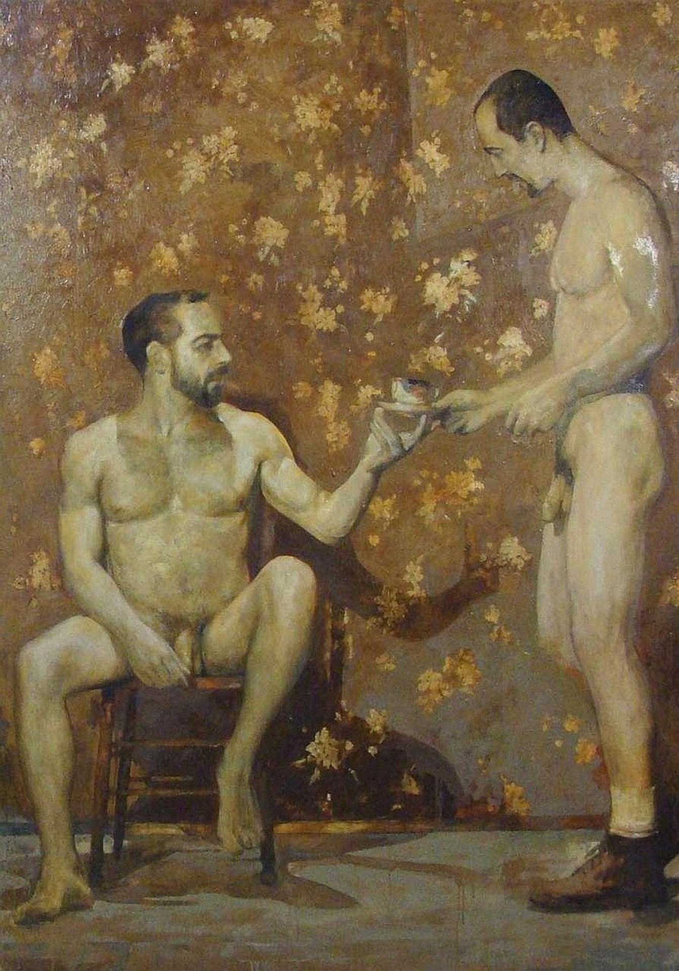 Gayle Ryon (1969) - MAN SERVING TEA TO SEATED COMPANION I