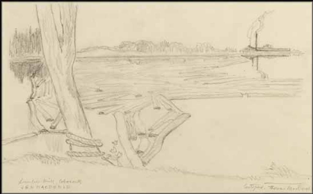 James Edward Hervey (J.E.H.) MacDonald (1873-1932) - Lumber Mill, Coboconk