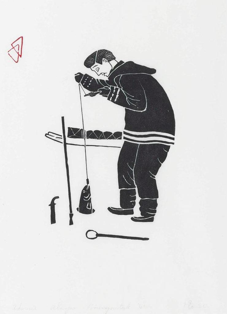 Adamie Alayko (1913-1982) - Fishing Through Sea Ice
