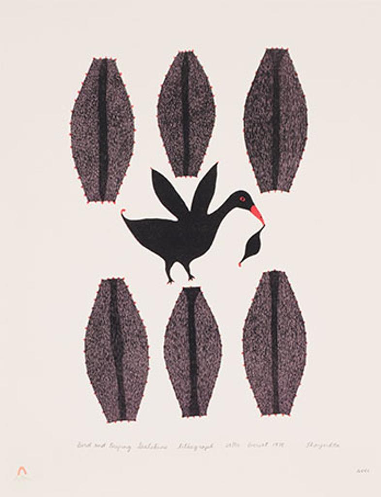 Ikayukta Tunnillie (1911-1980) - Bird and Drying Sealskins