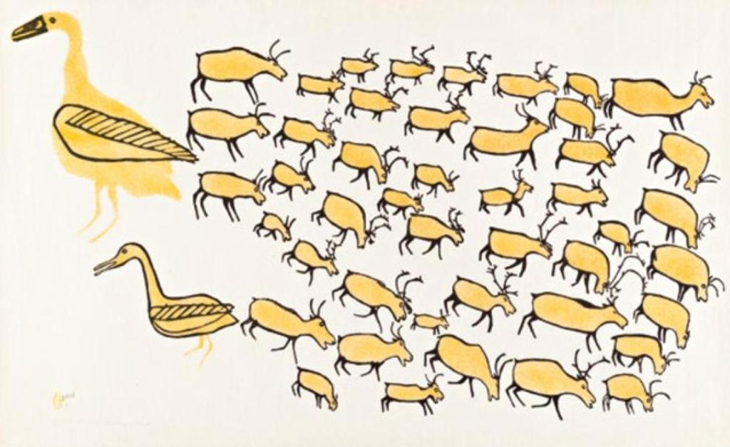 Luke and William Kanak Iksiktaaryuk (1909-1977) - The Herd, 1973 #1