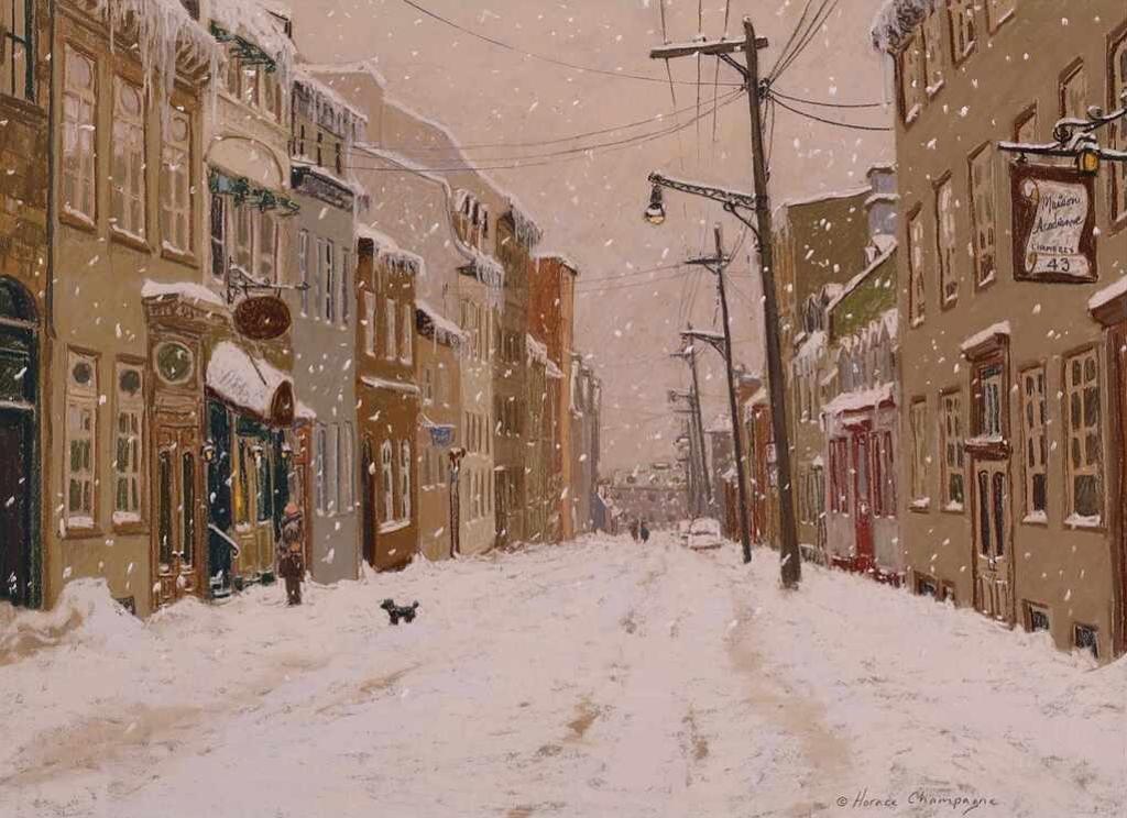 Horace Champagne (1937) - Restaurant St-Amour (Rue St-Ursules, P. Quebec); 1986